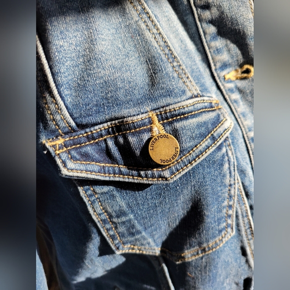 Nwot womens size xsmall Liverpool denim jacket - Picture 5 of 10